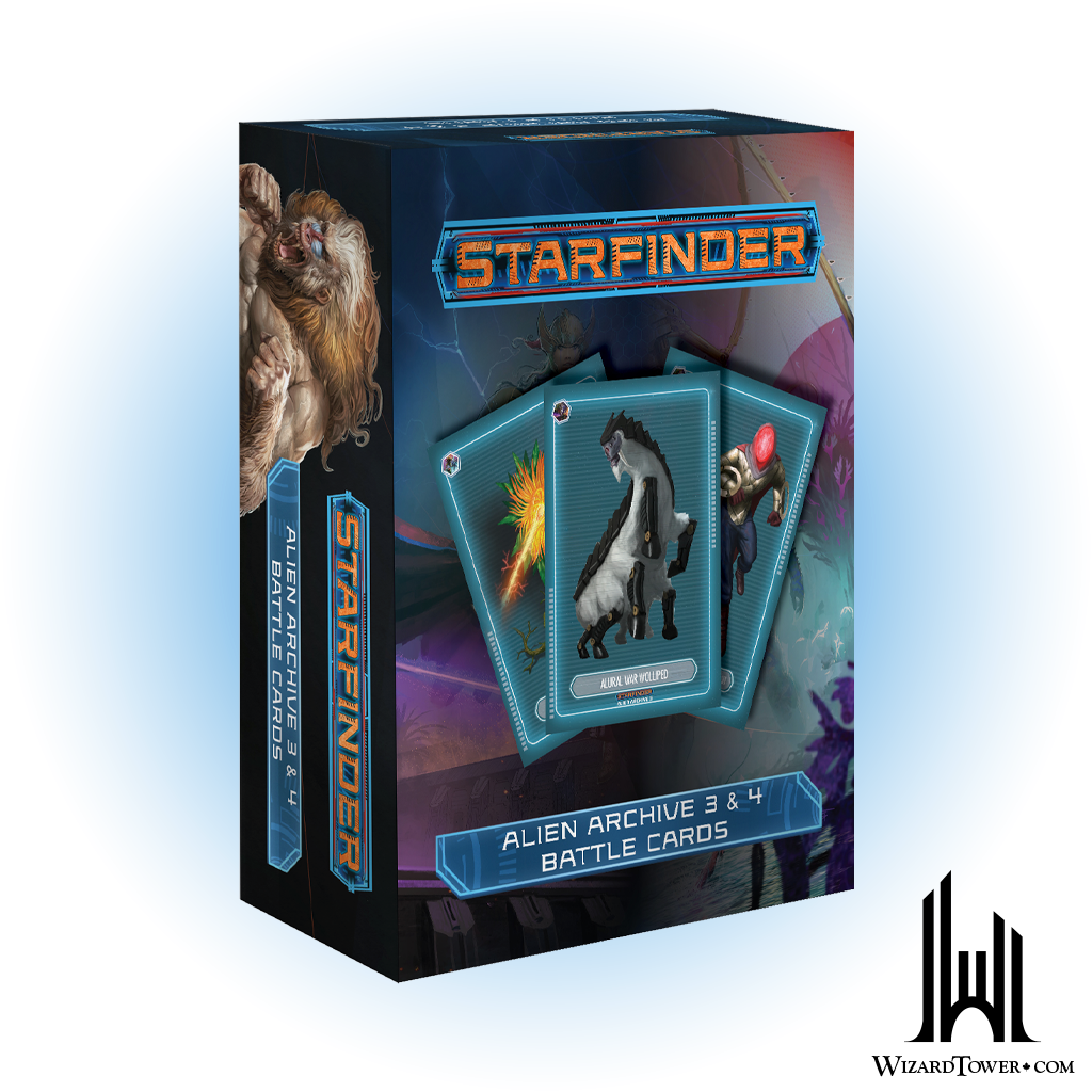 STARFINDER ALIEN ARCHIVE 3 AND 4 BATTLE CARDS